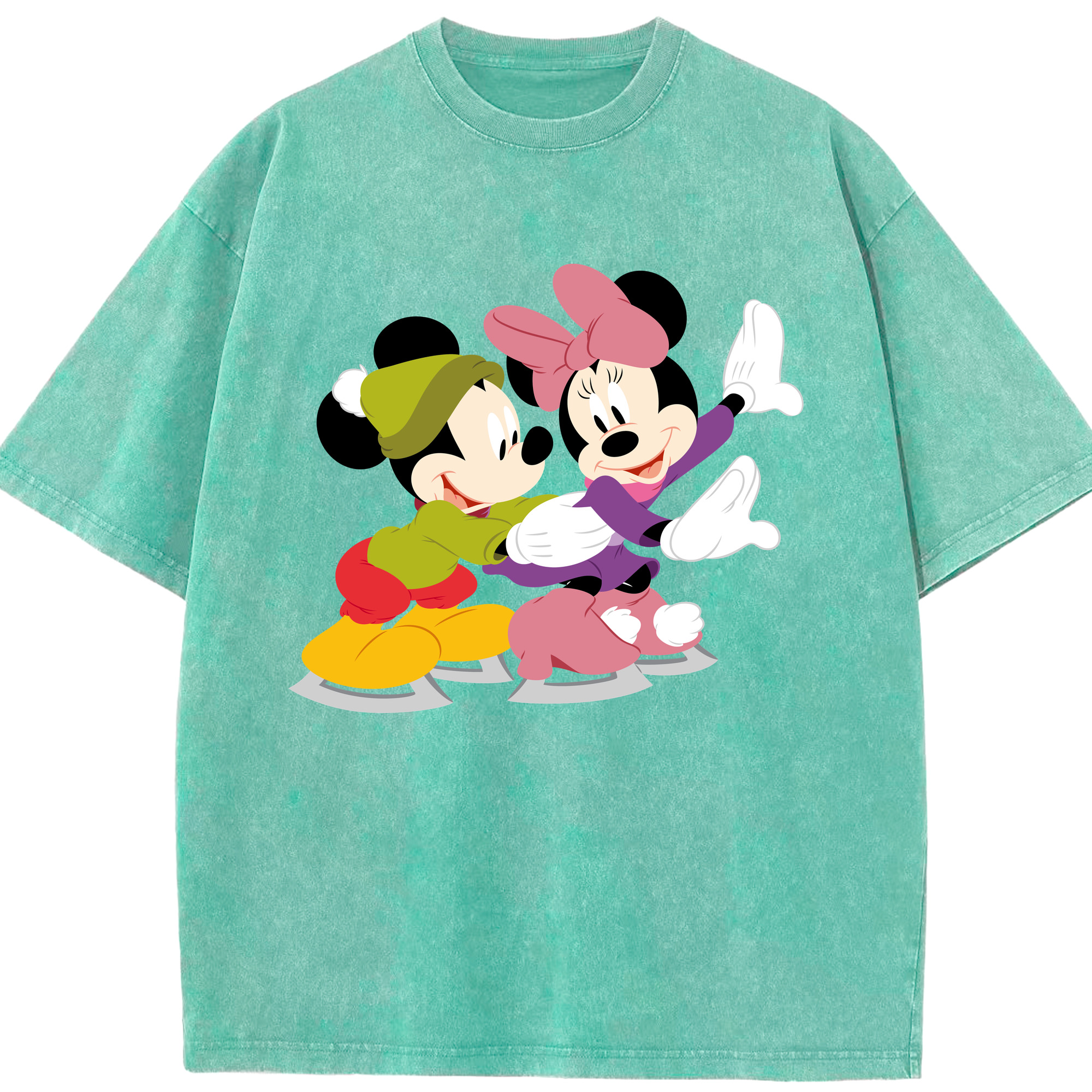 （画像用） ミッキーマウス Mickey Mouse 綿100% ヴィンテージ風 半袖Tシャツ（フロントプリント）